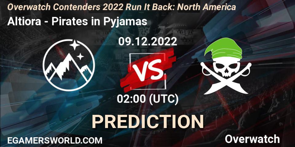 Altiora vs Pirates in Pyjamas: Match Prediction. 09.12.2022 at 02:00, Overwatch, Overwatch Contenders 2022 Run It Back: North America