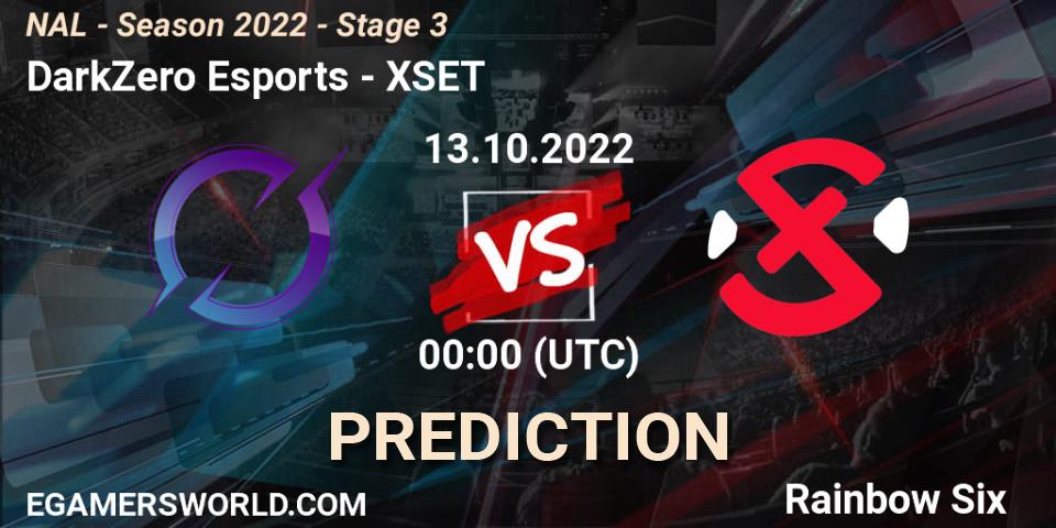 DarkZero Esports vs XSET: Match Prediction. 13.10.2022 at 00:00, Rainbow Six, NAL - Season 2022 - Stage 3