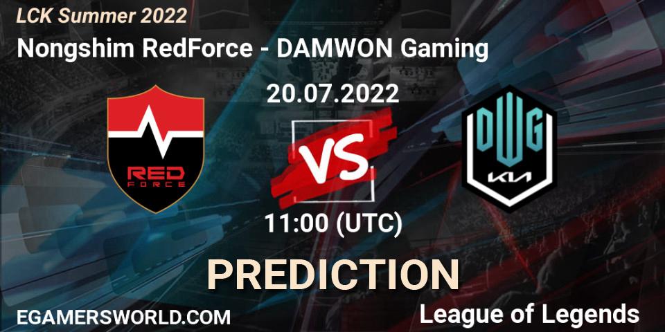 Nongshim RedForce vs DAMWON Gaming: Match Prediction. 20.07.2022 at 11:35, LoL, LCK Summer 2022