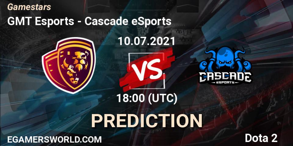 GMT Esports vs Cascade eSports: Match Prediction. 10.07.2021 at 17:58, Dota 2, Gamestars