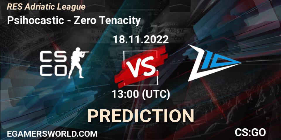 Psihocastic vs Zero Tenacity: Match Prediction. 18.11.2022 at 13:00, Counter-Strike (CS2), RES Adriatic League