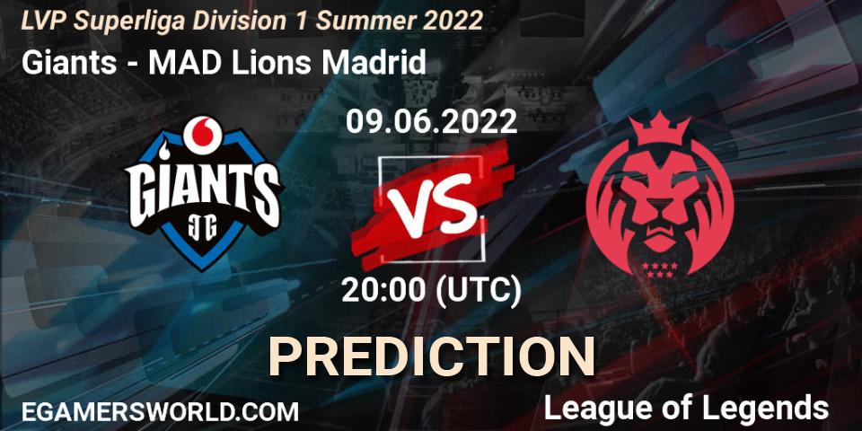 Giants vs MAD Lions Madrid: Match Prediction. 09.06.2022 at 20:00, LoL, LVP Superliga Division 1 Summer 2022