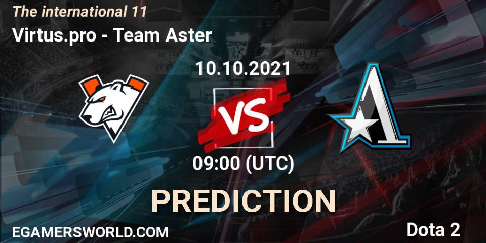 Virtus.pro vs Team Aster: Match Prediction. 10.10.2021 at 09:02, Dota 2, The Internationa 2021