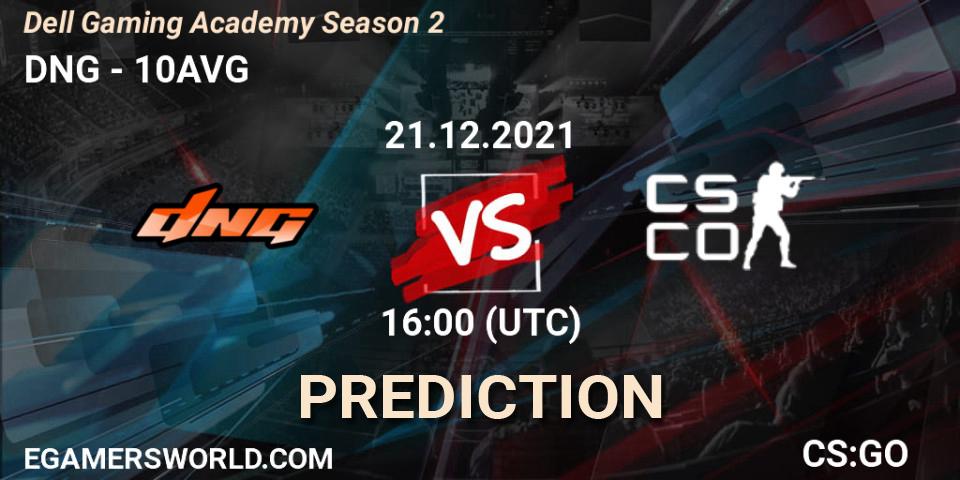 DNG vs 10AVG: Match Prediction. 21.12.2021 at 16:00, Counter-Strike (CS2), Dell Gaming Academy Season 2
