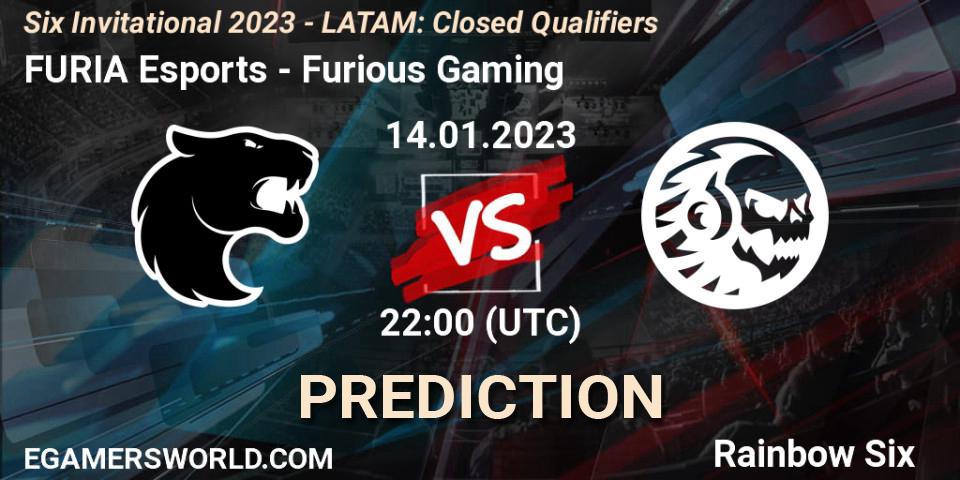 FURIA Esports vs Furious Gaming: Match Prediction. 14.01.2023 at 22:00, Rainbow Six, Six Invitational 2023 - LATAM: Closed Qualifiers