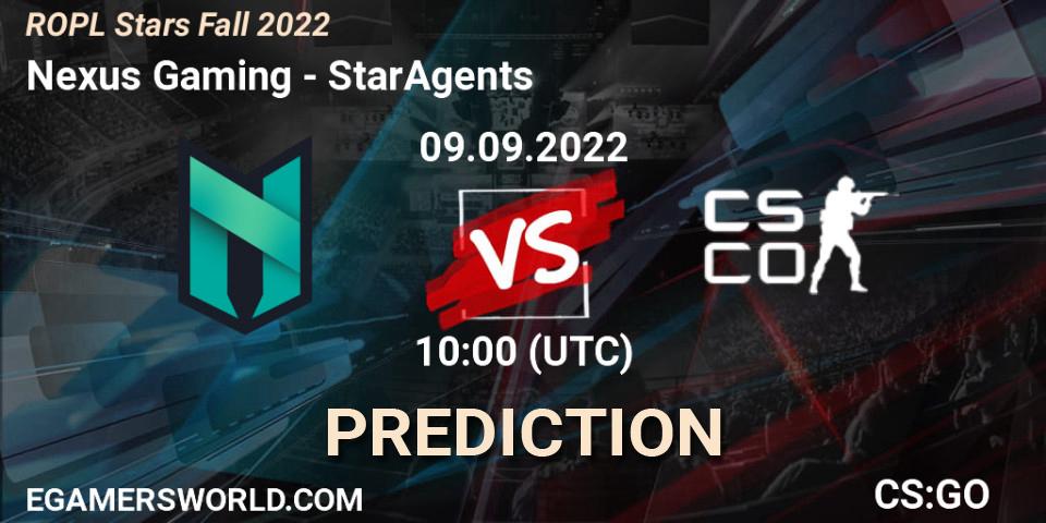 Nexus Gaming vs StarAgents: Match Prediction. 10.09.2022 at 11:00, Counter-Strike (CS2), ROPL Stars Fall 2022