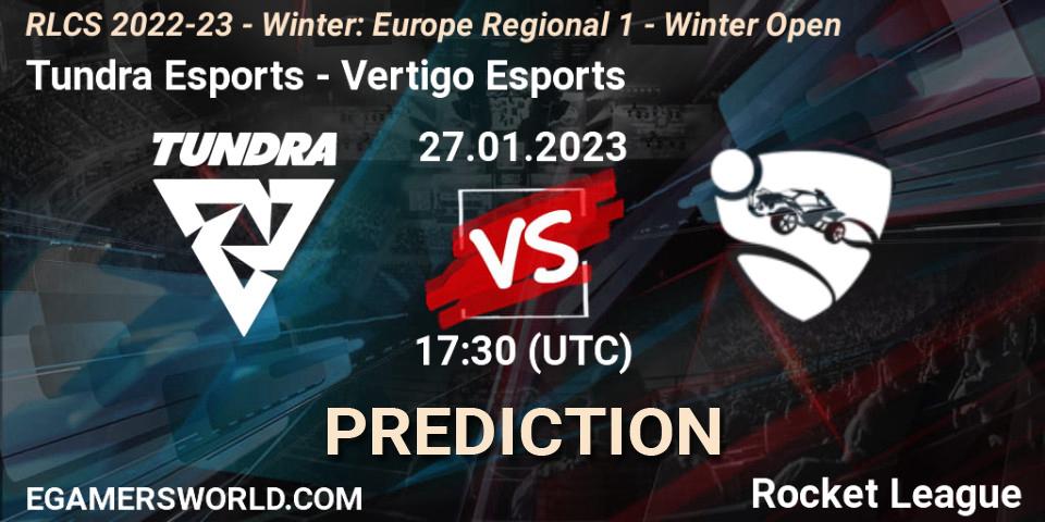 Tundra Esports vs Vertigo Esports: Match Prediction. 27.01.2023 at 17:30, Rocket League, RLCS 2022-23 - Winter: Europe Regional 1 - Winter Open