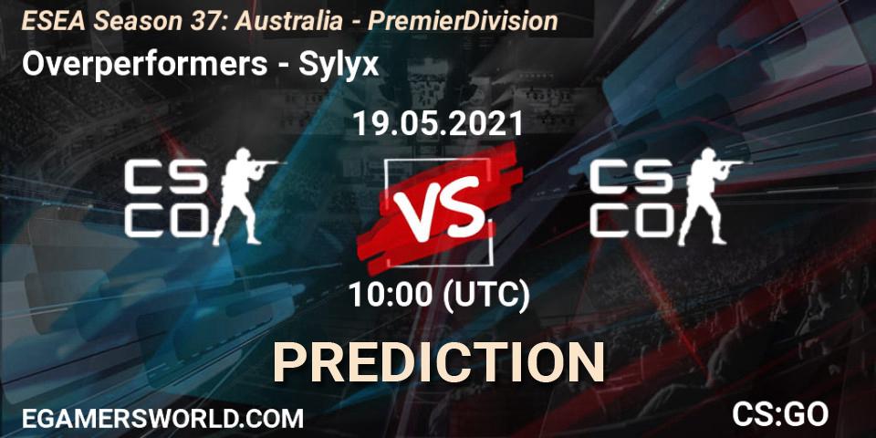 Overperformers vs Sylyx: Match Prediction. 19.05.2021 at 10:00, Counter-Strike (CS2), ESEA Season 37: Australia - Premier Division