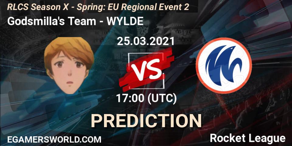 Godsmilla's Team vs WYLDE: Match Prediction. 25.03.2021 at 17:00, Rocket League, RLCS Season X - Spring: EU Regional Event 2