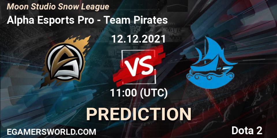 Alpha Esports Pro vs Team Pirates: Match Prediction. 12.12.2021 at 11:10, Dota 2, Moon Studio Snow League