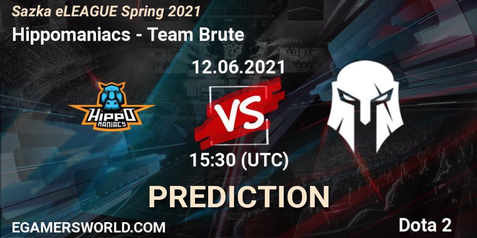 Hippomaniacs vs Team Brute: Match Prediction. 12.06.2021 at 16:22, Dota 2, Sazka eLEAGUE Spring 2021