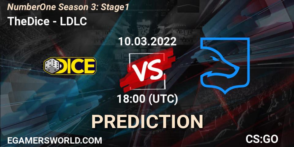 TheDice vs LDLC: Match Prediction. 10.03.2022 at 18:00, Counter-Strike (CS2), NumberOne Season 3: Stage 1