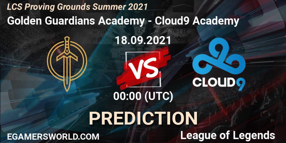 Golden Guardians Academy vs Cloud9 Academy: Match Prediction. 18.09.21, LoL, LCS Proving Grounds Summer 2021