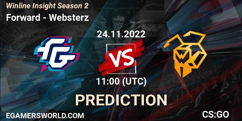 Forward vs Websterz: Match Prediction. 24.11.2022 at 11:00, Counter-Strike (CS2), Winline Insight Season 2