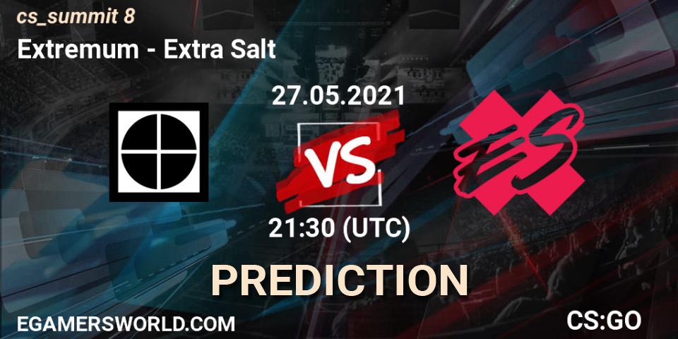 Extremum vs Extra Salt: Match Prediction. 27.05.2021 at 21:30, Counter-Strike (CS2), cs_summit 8