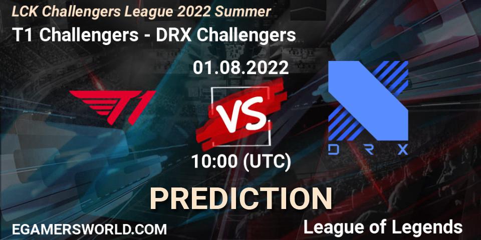 T1 Challengers vs DRX Challengers: Match Prediction. 01.08.22, LoL, LCK Challengers League 2022 Summer
