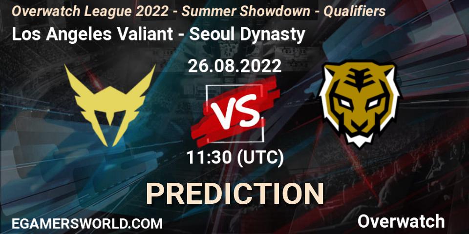 Los Angeles Valiant vs Seoul Dynasty: Match Prediction. 26.08.22, Overwatch, Overwatch League 2022 - Summer Showdown - Qualifiers