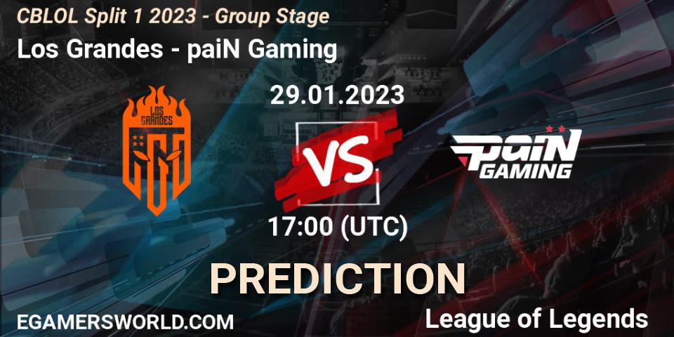 Los Grandes vs paiN Gaming: Match Prediction. 29.01.23, LoL, CBLOL Split 1 2023 - Group Stage
