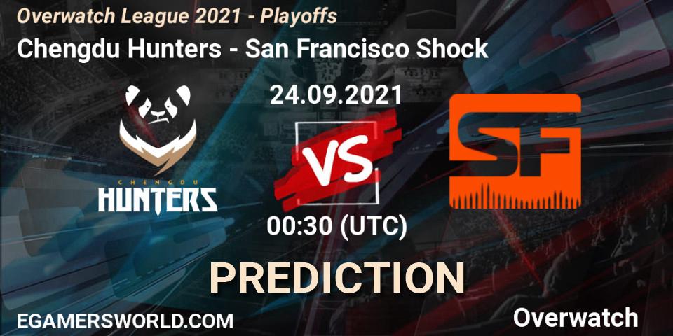 Chengdu Hunters vs San Francisco Shock: Match Prediction. 24.09.2021 at 01:00, Overwatch, Overwatch League 2021 - Playoffs
