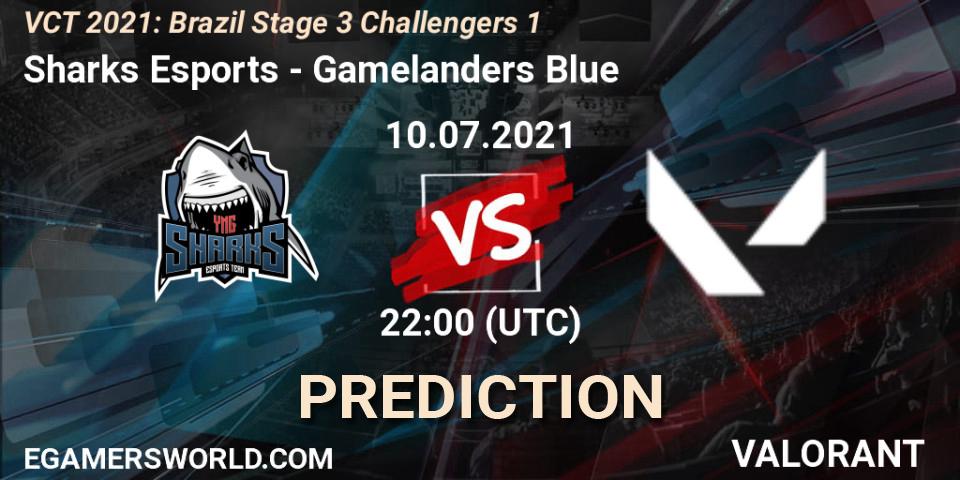 Sharks Esports vs Gamelanders Blue: Match Prediction. 10.07.2021 at 23:15, VALORANT, VCT 2021: Brazil Stage 3 Challengers 1