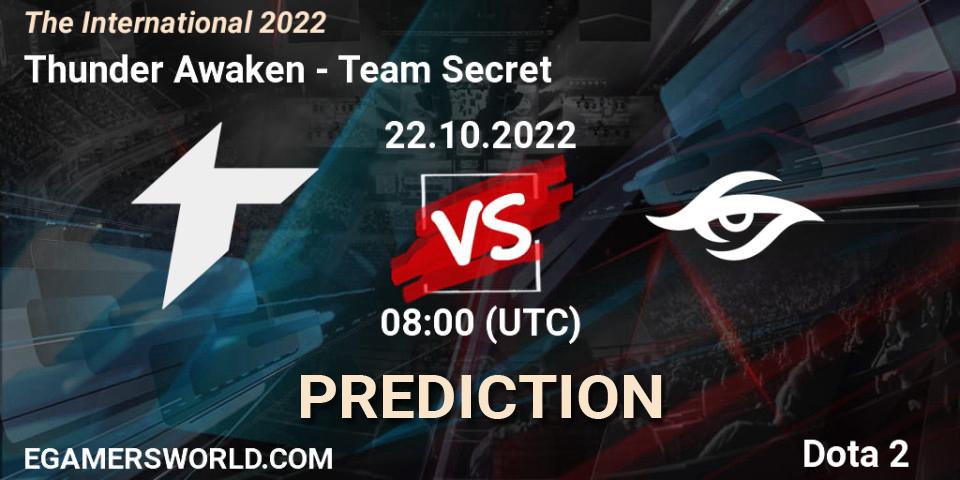 Thunder Awaken vs Team Secret: Match Prediction. 22.10.22, Dota 2, The International 2022
