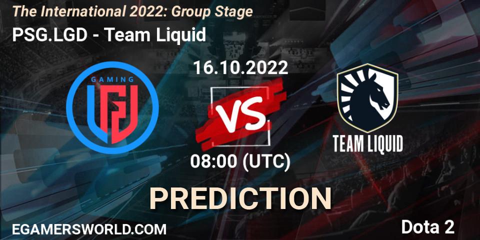 PSG.LGD vs Team Liquid: Match Prediction. 16.10.22, Dota 2, The International 2022: Group Stage