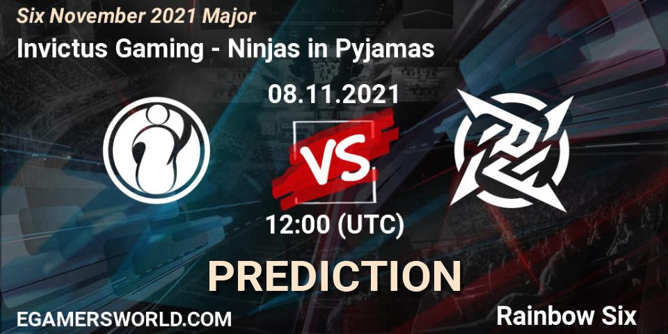 Ninjas in Pyjamas vs Invictus Gaming: Match Prediction. 09.11.2021 at 19:30, Rainbow Six, Six Sweden Major 2021