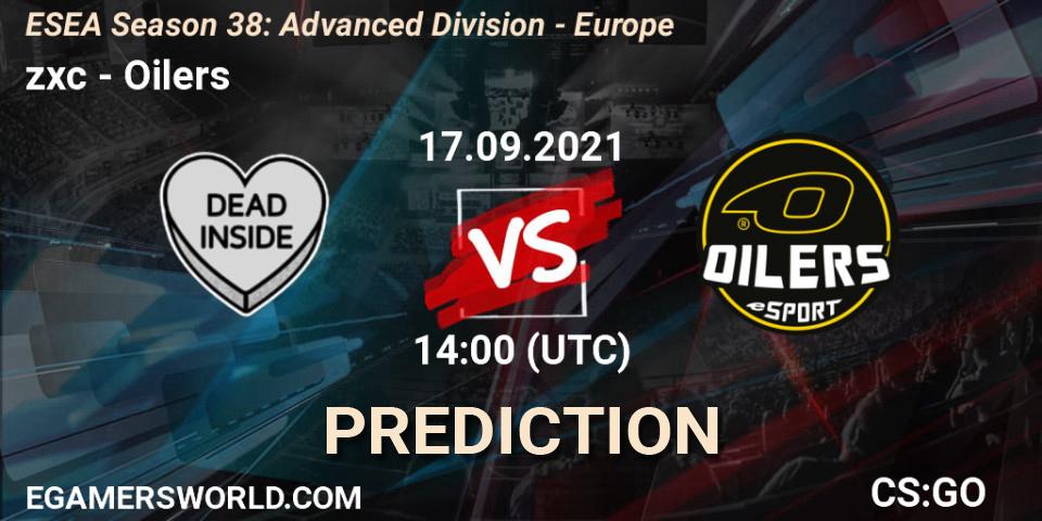 zxc vs Oilers: Match Prediction. 17.09.2021 at 14:00, Counter-Strike (CS2), ESEA Season 38: Advanced Division - Europe