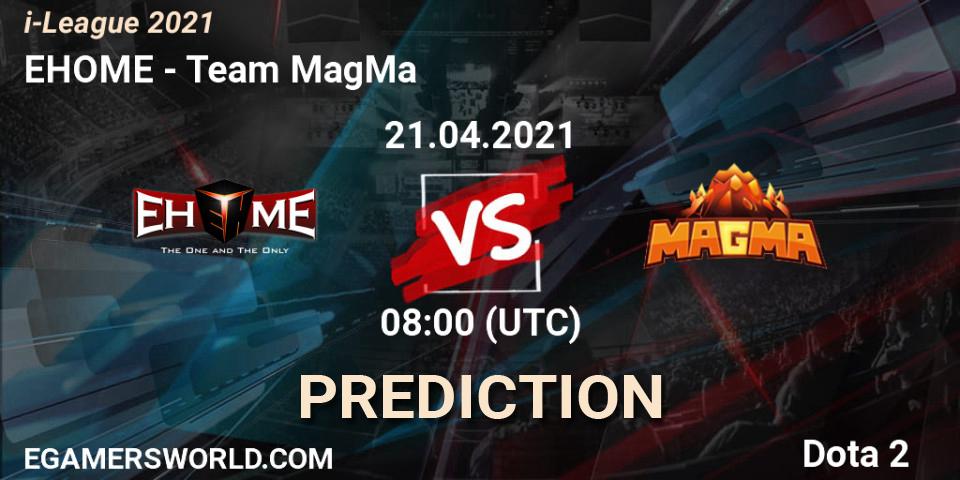 EHOME vs Team MagMa: Match Prediction. 21.04.2021 at 08:04, Dota 2, i-League 2021 Season 1