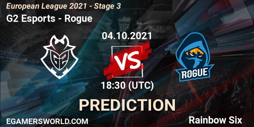 G2 Esports vs Rogue: Match Prediction. 04.10.2021 at 18:30, Rainbow Six, European League 2021 - Stage 3