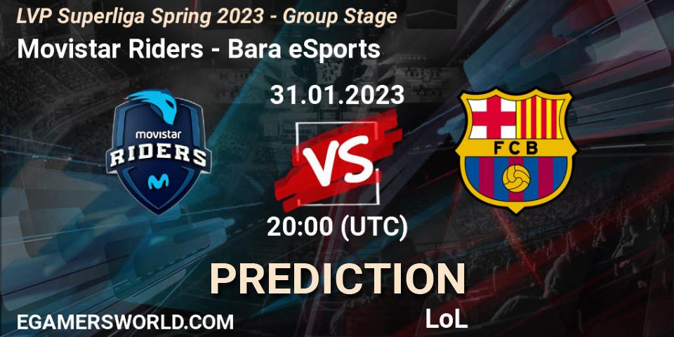 Movistar Riders vs Barça eSports: Match Prediction. 31.01.23, LoL, LVP Superliga Spring 2023 - Group Stage