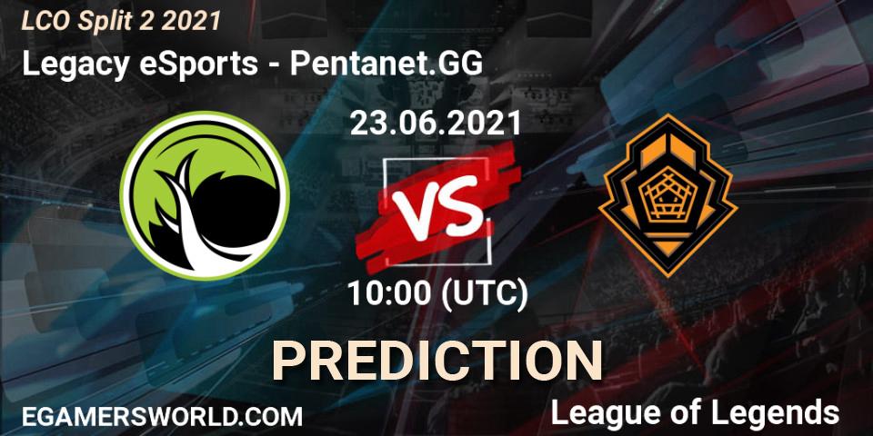 Legacy eSports vs Pentanet.GG: Match Prediction. 23.06.21, LoL, LCO Split 2 2021