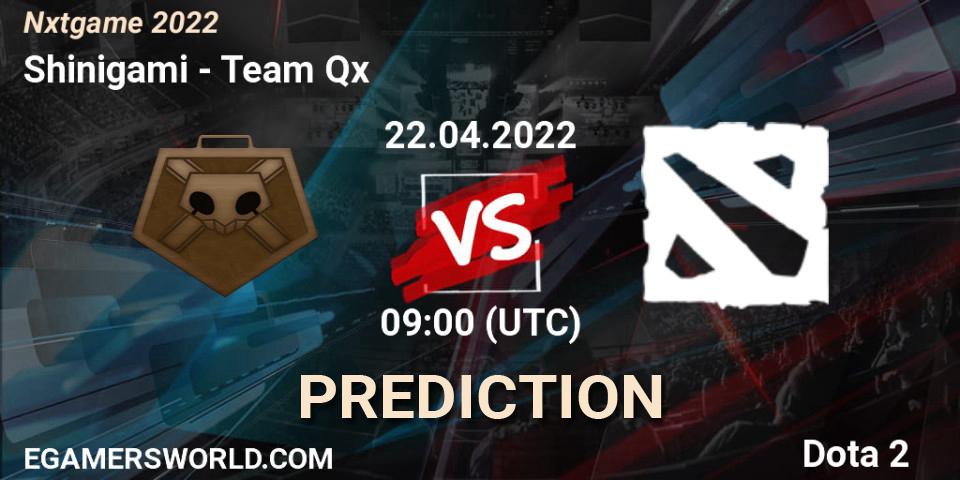 Shinigami vs Team Qx: Match Prediction. 22.04.2022 at 08:50, Dota 2, Nxtgame 2022