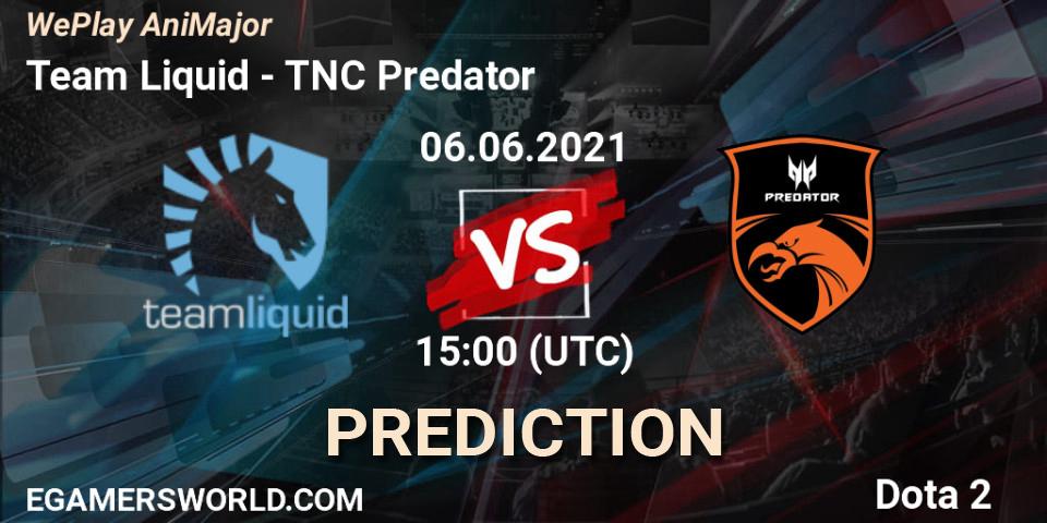 Team Liquid vs TNC Predator: Match Prediction. 06.06.2021 at 15:50, Dota 2, WePlay AniMajor 2021