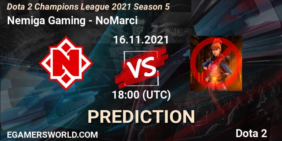 Nemiga Gaming vs NoMarci: Match Prediction. 16.11.2021 at 18:02, Dota 2, Dota 2 Champions League 2021 Season 5
