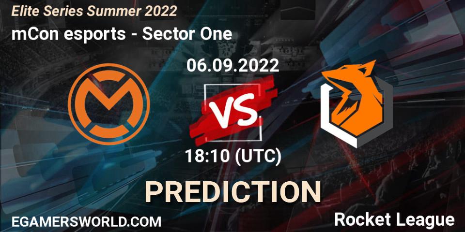 mCon esports vs Sector One: Match Prediction. 06.09.22, Rocket League, Elite Series Summer 2022