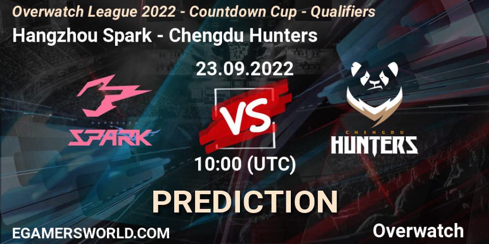 Hangzhou Spark vs Chengdu Hunters: Match Prediction. 23.09.22, Overwatch, Overwatch League 2022 - Countdown Cup - Qualifiers