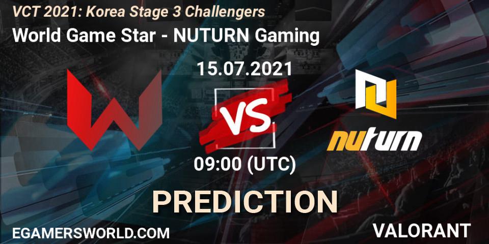 World Game Star vs NUTURN Gaming: Match Prediction. 15.07.2021 at 09:00, VALORANT, VCT 2021: Korea Stage 3 Challengers