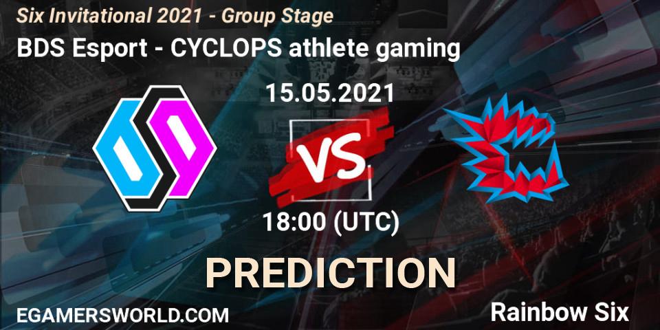 BDS Esport vs CYCLOPS athlete gaming: Match Prediction. 15.05.2021 at 18:00, Rainbow Six, Six Invitational 2021 - Group Stage