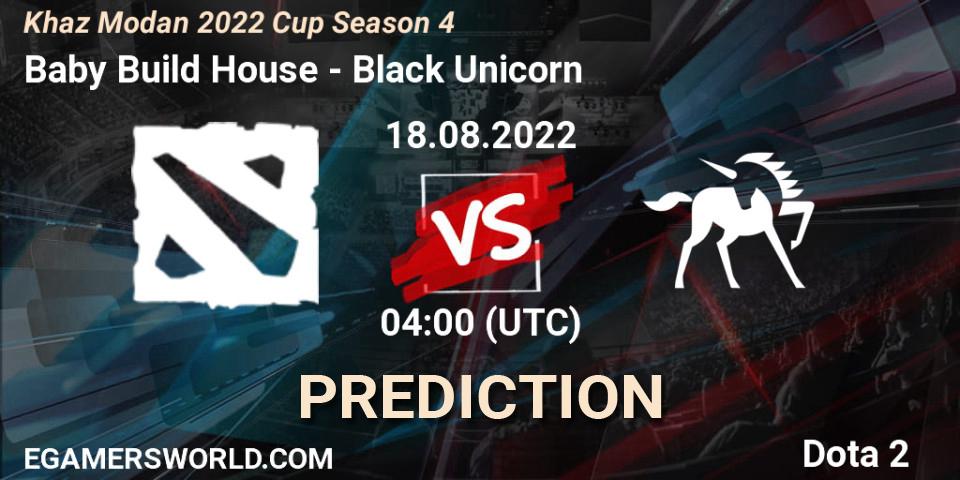 Baby Build House vs Black Unicorn: Match Prediction. 18.08.2022 at 04:00, Dota 2, Khaz Modan 2022 Cup Season 4