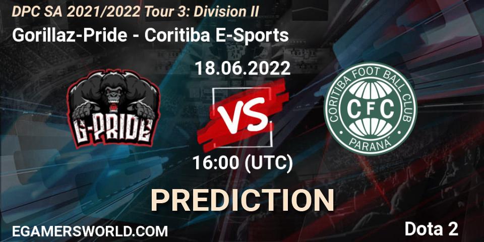 Gorillaz-Pride vs Coritiba E-Sports: Match Prediction. 18.06.22, Dota 2, DPC SA 2021/2022 Tour 3: Division II