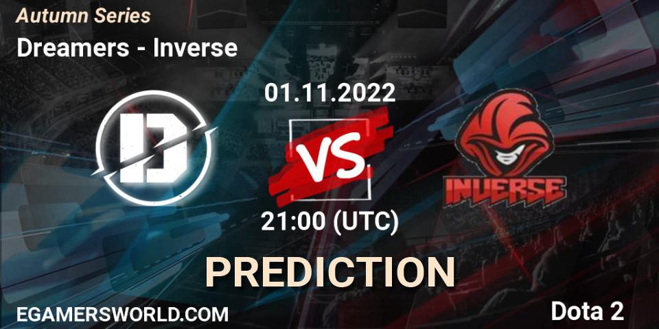 Dreamers vs Inverse: Match Prediction. 01.11.2022 at 20:31, Dota 2, Autumn Series