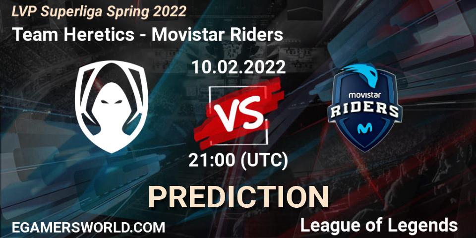 Team Heretics vs Movistar Riders: Match Prediction. 10.02.22, LoL, LVP Superliga Spring 2022