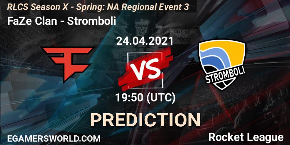 FaZe Clan vs Stromboli: Match Prediction. 24.04.2021 at 19:15, Rocket League, RLCS Season X - Spring: NA Regional Event 3