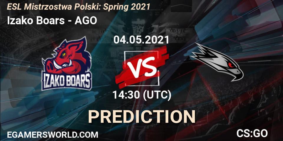 Izako Boars vs AGO: Match Prediction. 04.05.2021 at 14:30, Counter-Strike (CS2), ESL Mistrzostwa Polski: Spring 2021