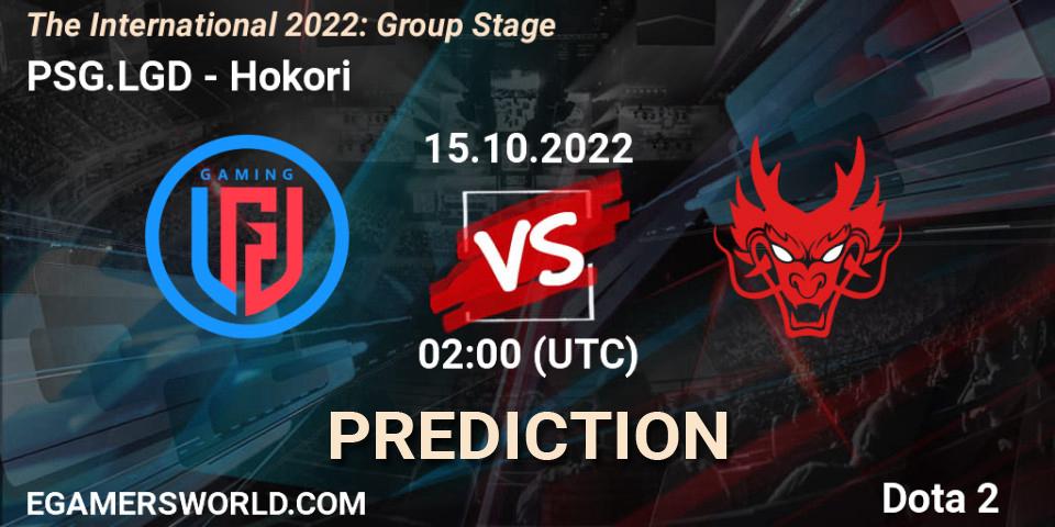 PSG.LGD vs Hokori: Match Prediction. 15.10.22, Dota 2, The International 2022: Group Stage