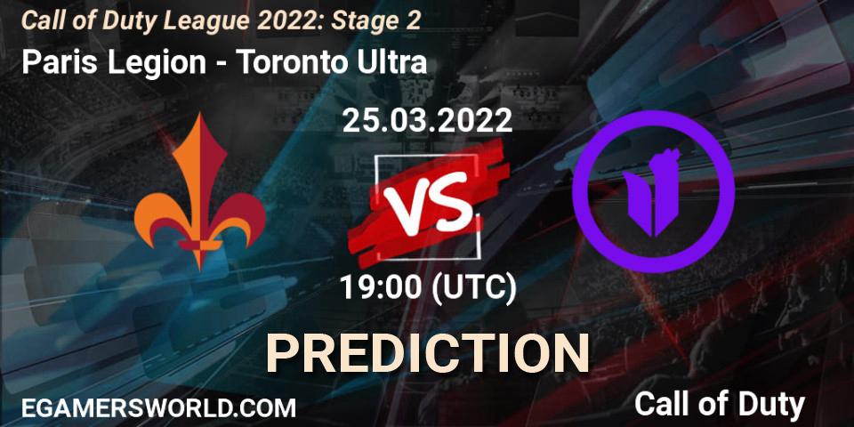 Paris Legion vs Toronto Ultra: Match Prediction. 25.03.22, Call of Duty, Call of Duty League 2022: Stage 2