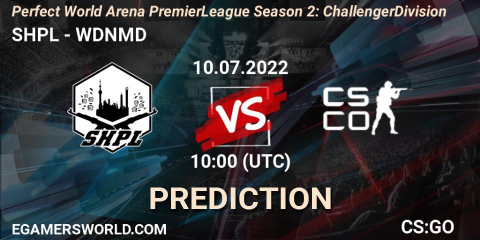 SHPL vs WDNMD: Match Prediction. 10.07.2022 at 10:00, Counter-Strike (CS2), Perfect World Arena Premier League Season 2: Challenger Division