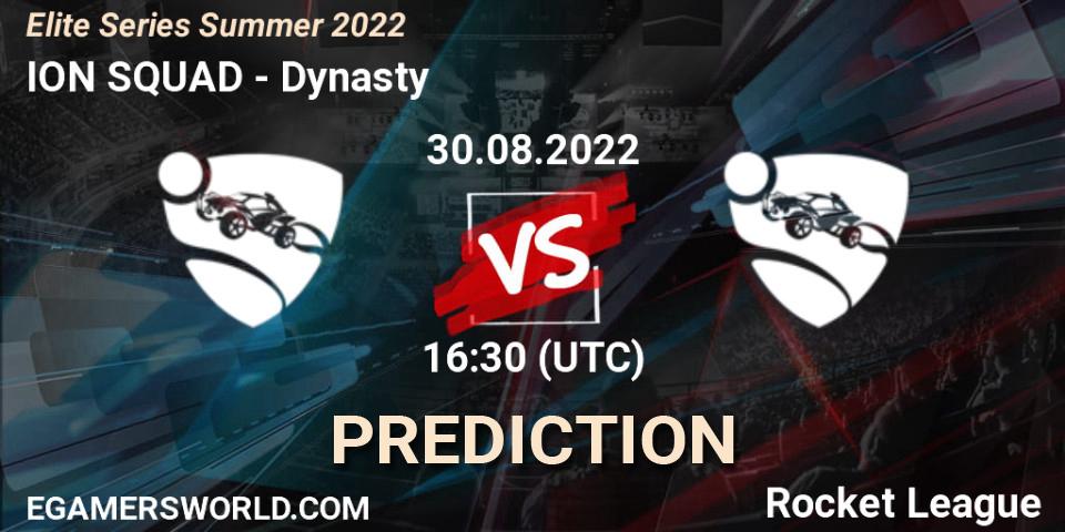 ION SQUAD vs Dynasty: Match Prediction. 30.08.2022 at 16:30, Rocket League, Elite Series Summer 2022
