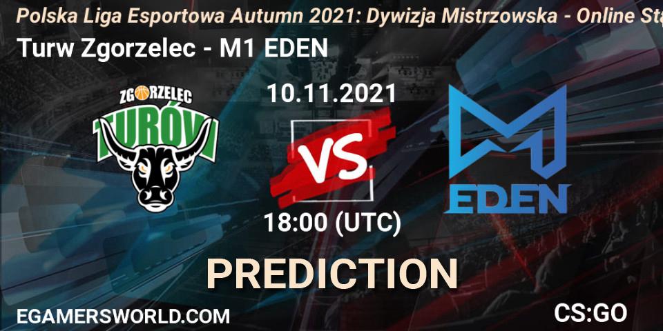 Turów Zgorzelec vs M1 EDEN: Match Prediction. 10.11.2021 at 18:00, Counter-Strike (CS2), Polska Liga Esportowa Autumn 2021: Dywizja Mistrzowska - Online Stage